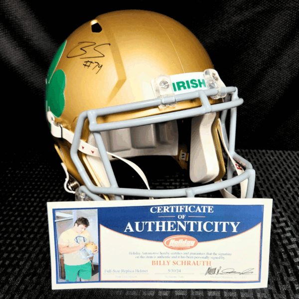 018.  Billy Schrauth Signed Helmet
